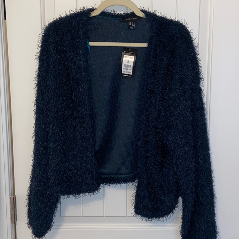 New look dark green open faced sweater